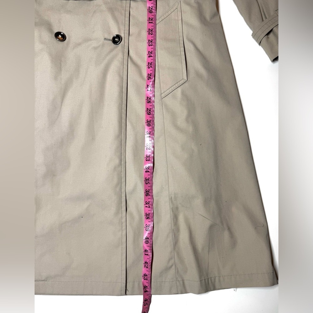 London Fog Women’s Long Belted Double Breasted Heavy Trench Coat Size-16 Reg - Picture 4 of 15
